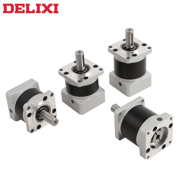 DELIXI 57mm Straight Gear Planetary Speed Gear Reducer Gearbox Planetary for Servo Motor Steeping Motor