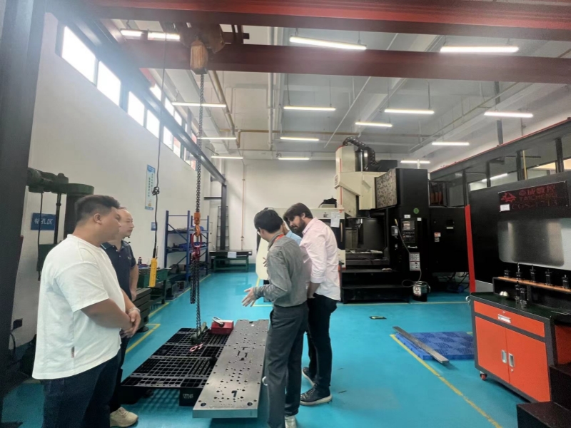 Customers visiting factory