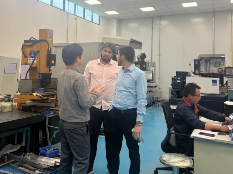 Customers visiting factory