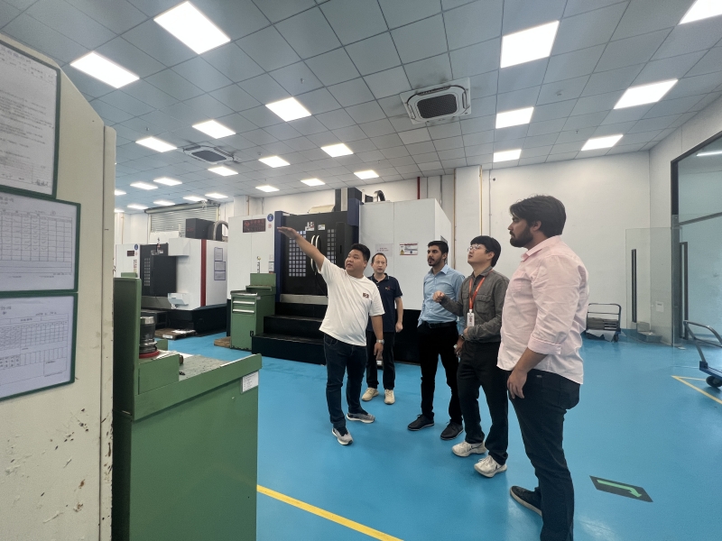Customers visiting factory
